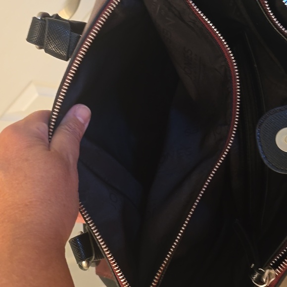 Jones New York Burgundy and Black Satchel EUC - Picture 5 of 9